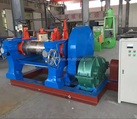quality  Rubbers Recycling XK400 Two Mill Rubber Roll Industry Mixing Mill Rubber Open Rubber Kneader factory